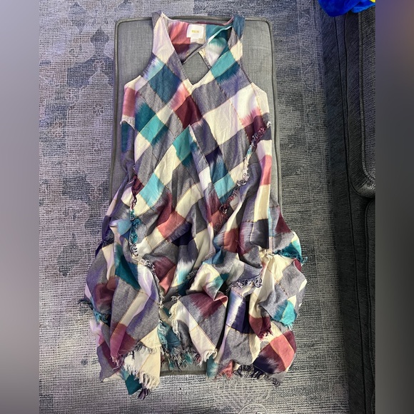 Multicolor Plaid Sleeveless Dress - Picture 2 of 6